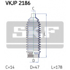 VKJP 2186 SKF Комплект пылника, рулевое управление