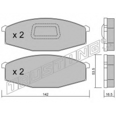 112.1 TRUSTING Комплект тормозных колодок, дисковый тормоз
