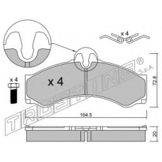 271.1 TRUSTING Комплект тормозных колодок, дисковый тормоз