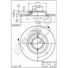 BS 7203 BRECO Тормозной диск