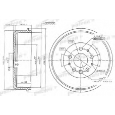PDR1210 PATRON Тормозной барабан