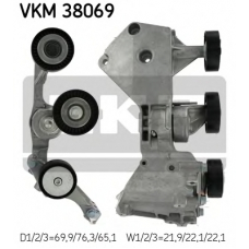 VKM 38069 SKF Натяжной ролик, поликлиновой  ремень