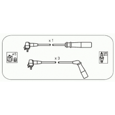 JP219 JANMOR Комплект проводов зажигания