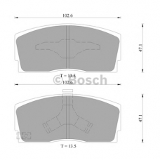 0 986 505 399 BOSCH Комплект тормозных колодок, дисковый тормоз