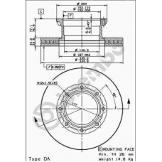 09.9182.10 BREMBO Тормозной диск