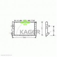 31-0969 KAGER Радиатор, охлаждение двигателя