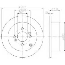 8DD 355 118-851 HELLA Тормозной диск