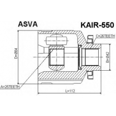 KAIR-550 ASVA Шарнирный комплект, приводной вал