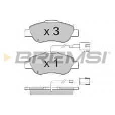 BP3325 BREMSI Комплект тормозных колодок, дисковый тормоз