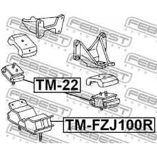 TM-FZJ100R FEBEST Подушка двигателя задняя