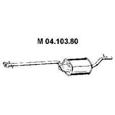 04.103.80 EBERSPACHER Средний глушитель выхлопных газов