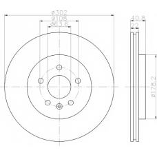 8DD 355 119-141 HELLA PAGID Тормозной диск