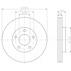 8DD 355 108-011 HELLA PAGID Тормозной диск