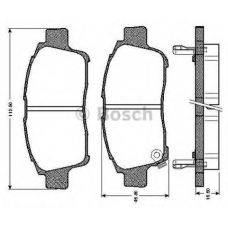 0 986 TB2 791 BOSCH Комплект тормозных колодок, дисковый тормоз