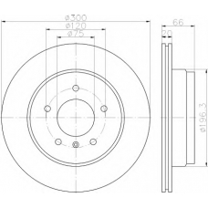 8DD 355 122-161 HELLA Тормозной диск