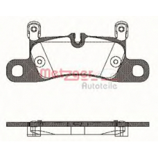 1170779 METZGER Комплект тормозных колодок, дисковый тормоз