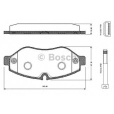 0 986 TB2 948 BOSCH Комплект тормозных колодок, дисковый тормоз