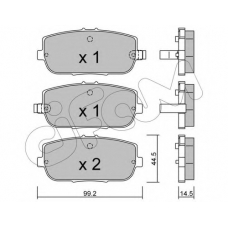 822-871-0 CIFAM Комплект тормозных колодок, дисковый тормоз