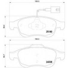 P 23 148 BREMBO Комплект тормозных колодок, дисковый тормоз