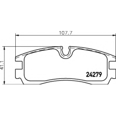 8DB 355 006-611 HELLA Комплект тормозных колодок, дисковый тормоз