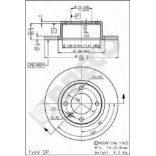 BS 7535 BRECO Тормозной диск