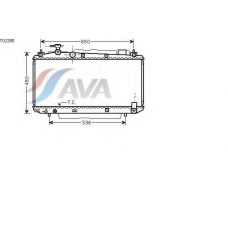 TO2305 AVA Радиатор, охлаждение двигателя