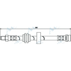 HOS3479 APEC Тормозной шланг