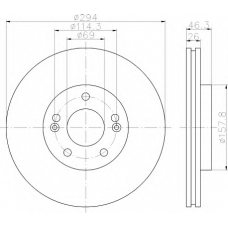 8DD 355 118-671 HELLA Тормозной диск