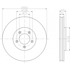 8DD 355 122-132 HELLA PAGID Тормозной диск