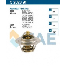 5202391 FAE Термостат, охлаждающая жидкость