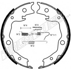 067.198K TRUSTING Комплект тормозных колодок, стояночная тормозная с