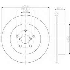 8DD 355 120-201 HELLA Тормозной диск