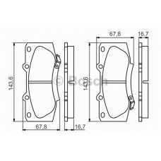 0 986 495 352 BOSCH Комплект тормозных колодок, дисковый тормоз