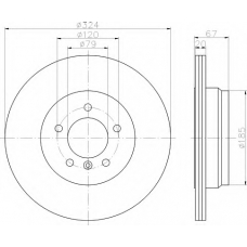 8DD 355 110-021 HELLA Тормозной диск