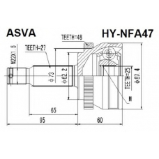 HY-NFA47 ASVA Шарнирный комплект, приводной вал