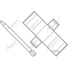 KIT252 APEC Комплектующие, тормозные колодки