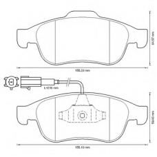 573331B BENDIX Комплект тормозных колодок, дисковый тормоз