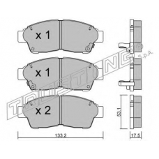 152.0 TRUSTING Комплект тормозных колодок, дисковый тормоз
