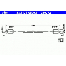 83.6133-0500.3 ATE Тормозной шланг