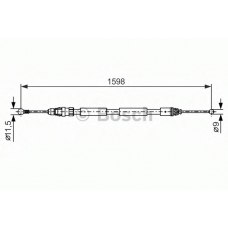 1 987 482 388 BOSCH Трос, стояночная тормозная система