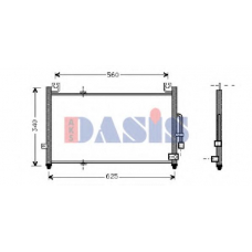 112080N AKS DASIS Конденсатор, кондиционер