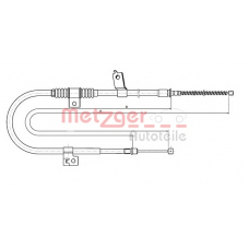 17.2291 METZGER Трос, стояночная тормозная система