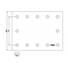 19560 TEXTAR Тормозные колодки, барабанный тормоз