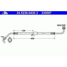 24.5236-0430.3 ATE Тормозной шланг