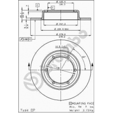 08.3030.10 BREMBO Тормозной диск