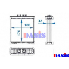 489140N AKS DASIS Теплообменник, отопление салона