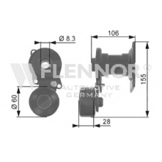 FA22939 FLENNOR Натяжная планка, поликлиновой ремень