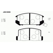 J3612009 NIPPARTS Комплект тормозных колодок, дисковый тормоз