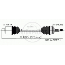 RN-8-29-202A InterParts Приводной вал