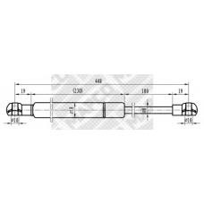 91304 MAPCO Газовая пружина, крышка багажник